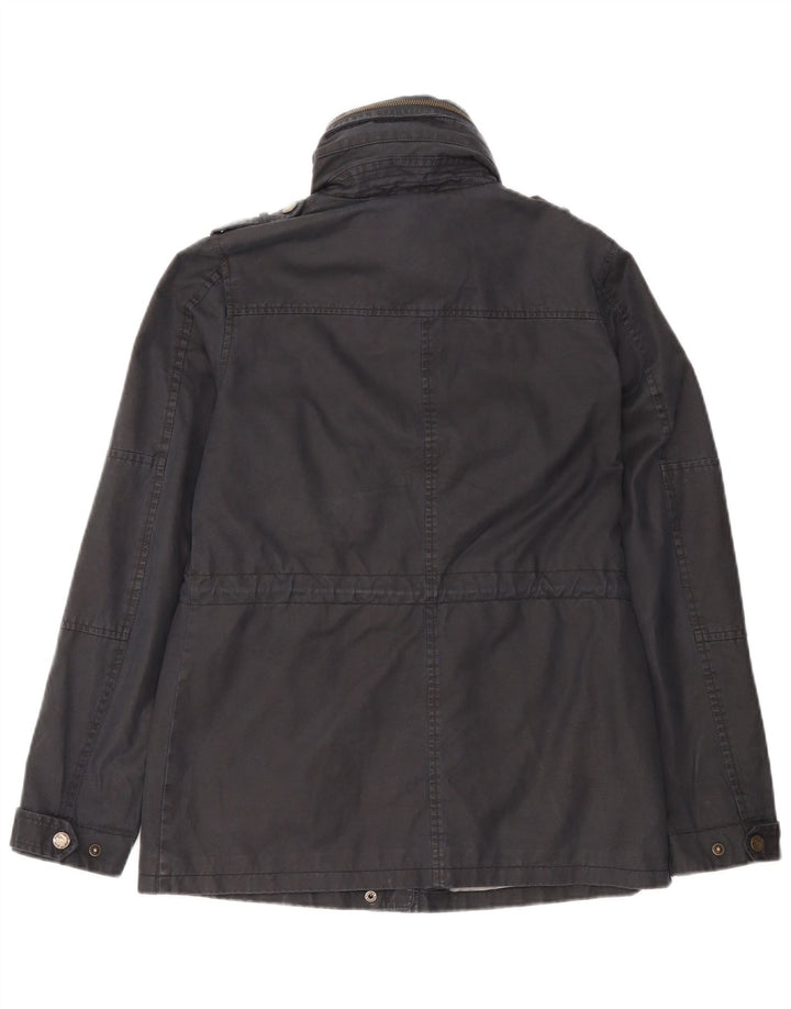 Chaqueta militar con capucha para mujer Fat Face UK 8 Small Gris Algodón
