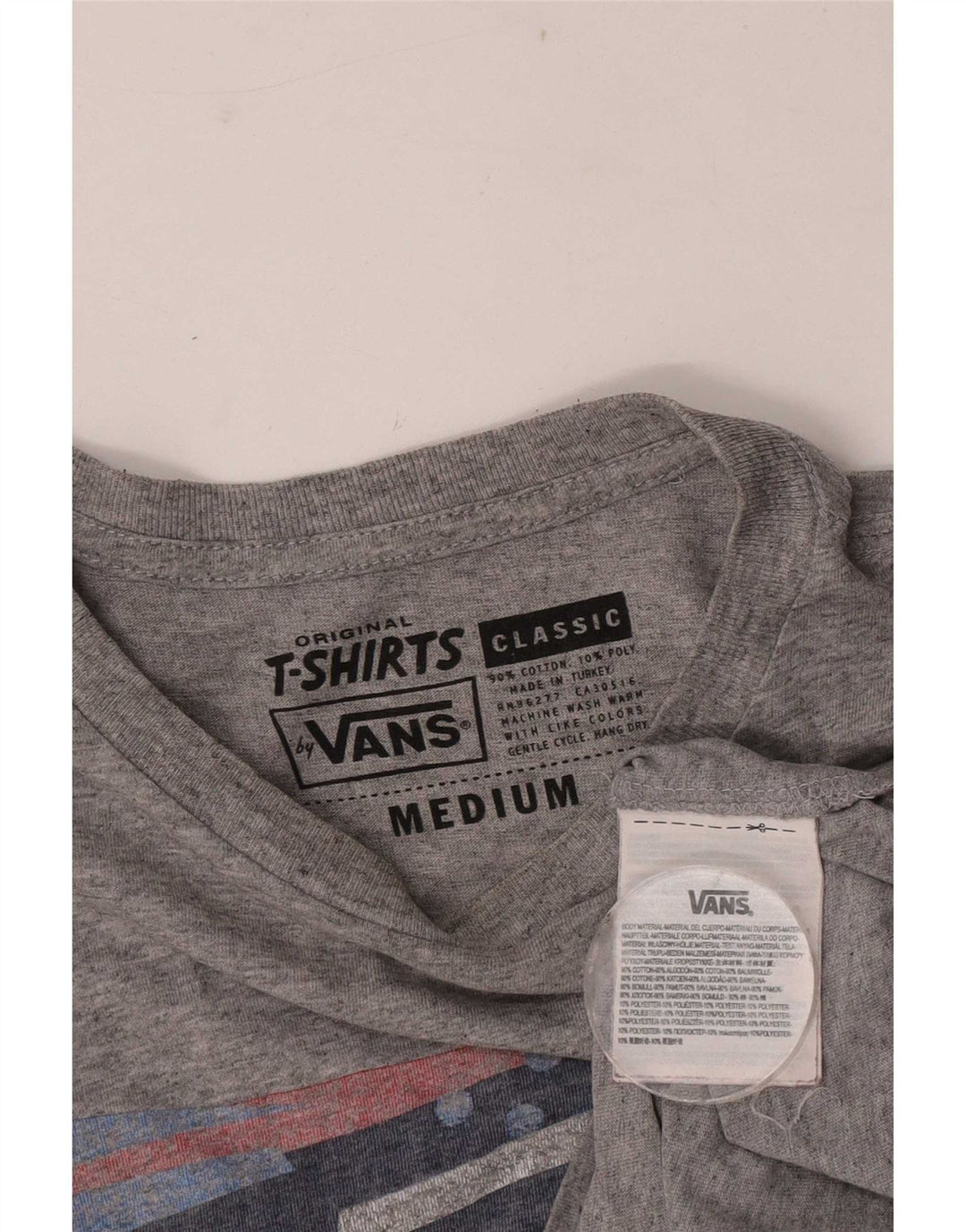 Camiseta Vans Hombre Graphic Top Algodón Gris Medio