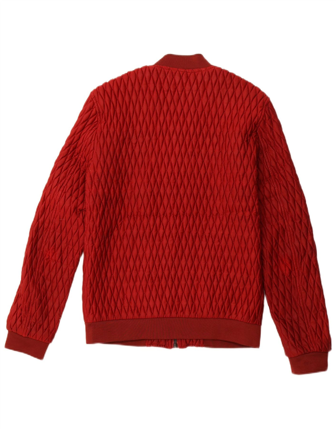 Zara Chaqueta Bomber Acolchada Para Hombre UK 40 Grande Poliéster Rojo