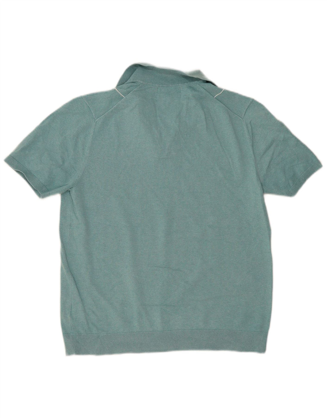 Marks & Spencer Polo de Manga Corta para Hombre con Rayas Turquesa Medianas