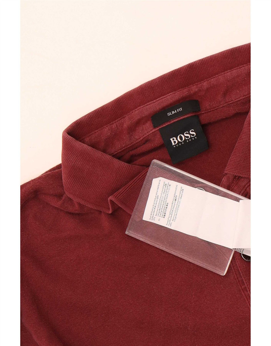 Hugo Boss Hombre | Polo slim fit de algodón granate medio