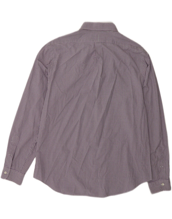 Polo Ralph Lauren Camisa Slim Fit para hombre Talla 17 1/2 44 XL Algodón a cuadros morado