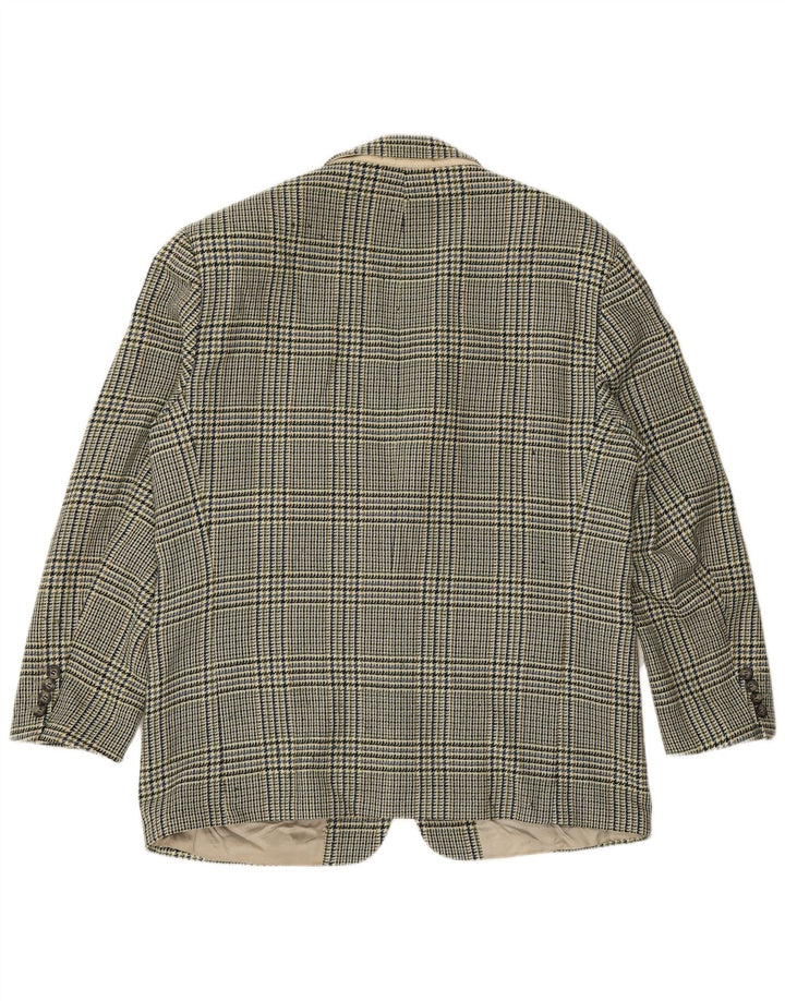 HUGO BOSS Chaqueta tipo blazer de 2 botones para hombre UK 40 Large Green Houndstooth