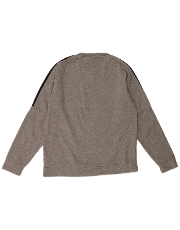 Adidas Hombre Sudadera Jumper Gris Medio Algodón