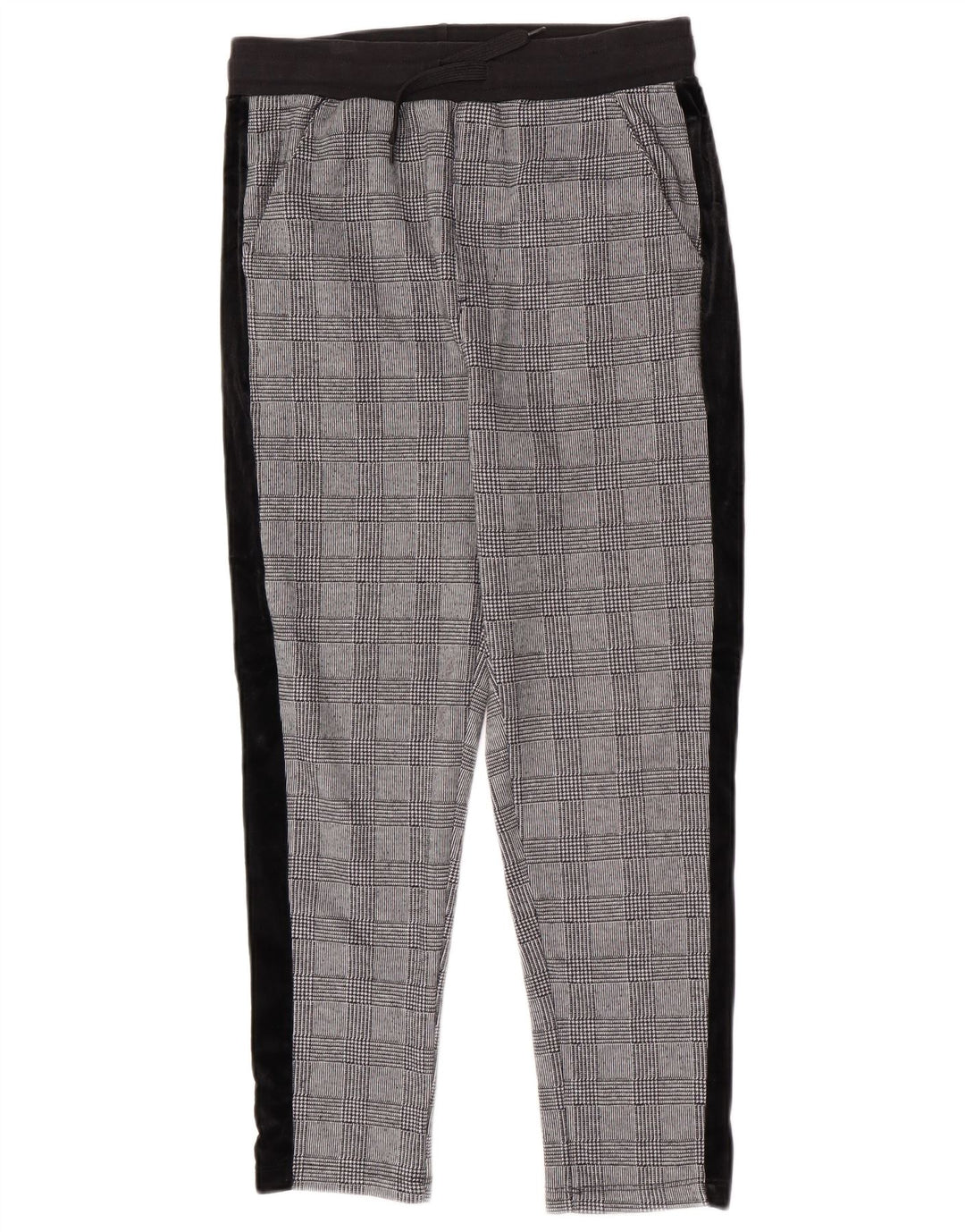 Zara Hombre Pantalones Cortos Delgados Medianos W31 L25 Poliéster De Pata De Gallo Gris
