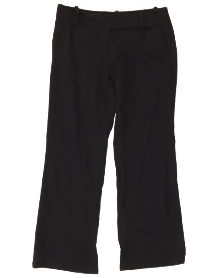 Zara Mujer Pantalón Chino Bootcut EU 40 Medium W30 L28 Poliéster Negro