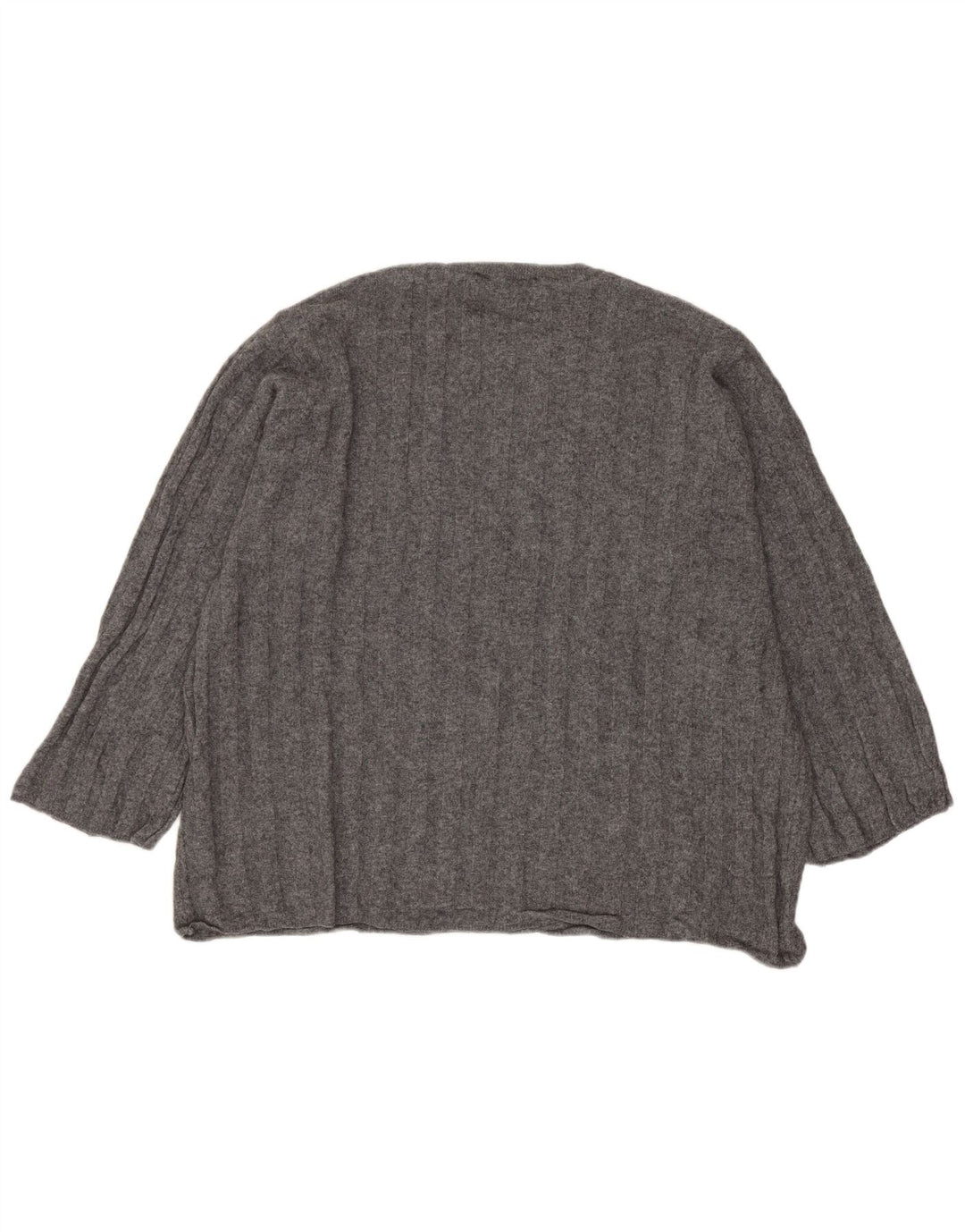ZARA Mujer Jersey oversize con cuello redondo UK 6 XS Poliamida gris