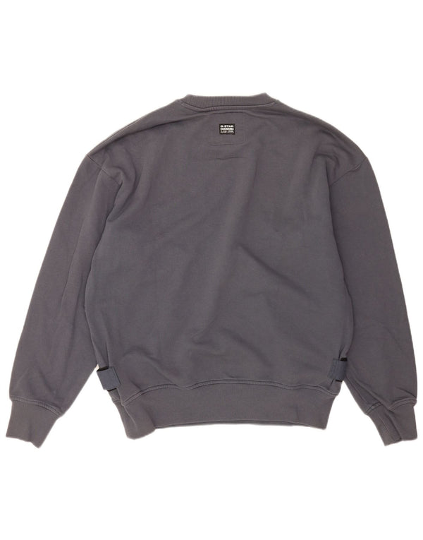 G-Star Hombre Sudadera Jumper Grande Gris Algodón