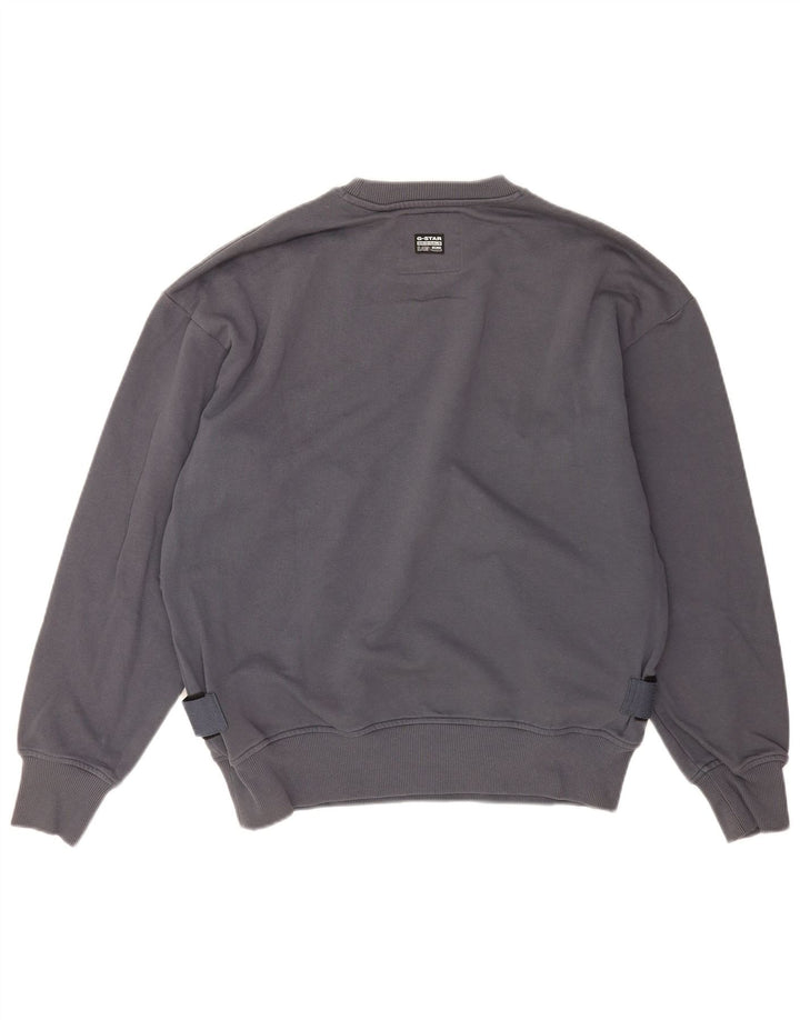 G-Star Hombre Sudadera Jumper Grande Gris Algodón