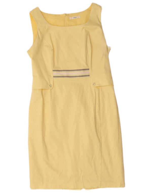 Marks & Spencer Vestido tubo sin mangas para mujer UK 44 Grande Algodón amarillo