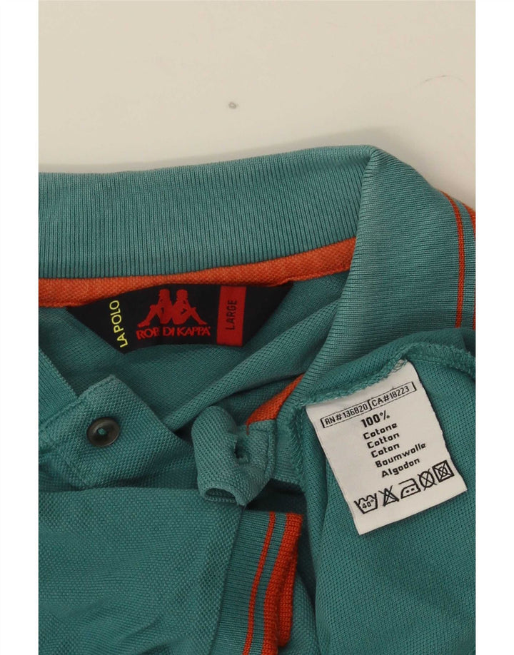 Polo Kappa Hombre De Algodón A Rayas Verde Grande