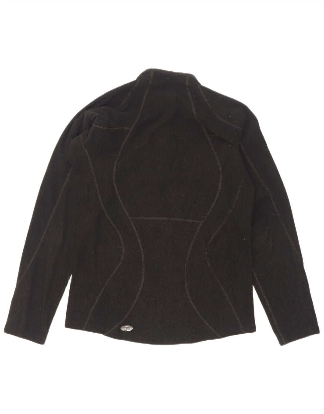 Asics Hombre Zip Neck Fleece Jumper Pequeño Poliéster Negro