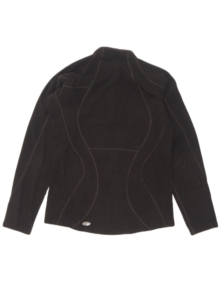 Asics Hombre Zip Neck Fleece Jumper Pequeño Poliéster Negro