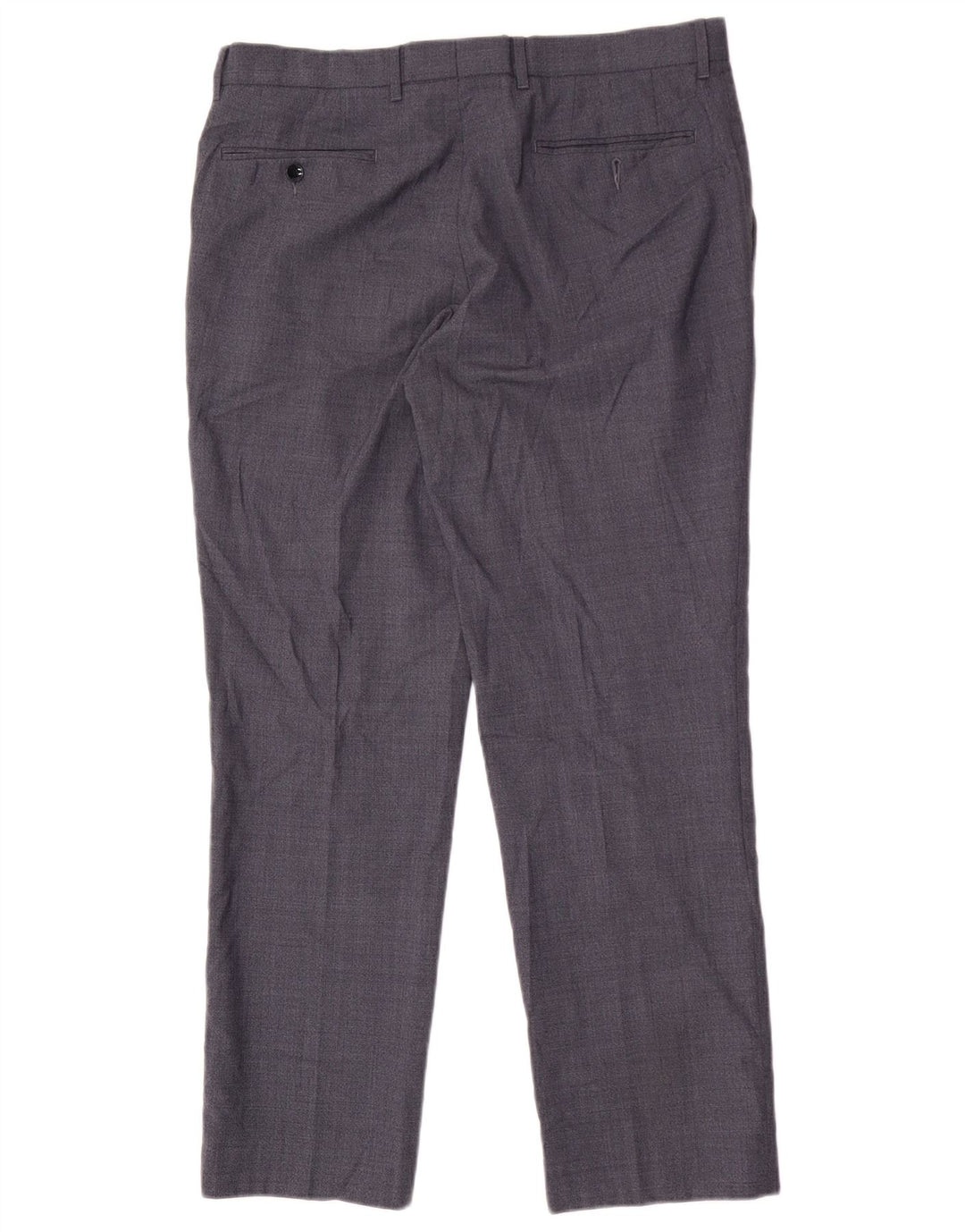 Marks & Spencer Pantalones de traje rectos Autograph para hombre W34 L29 Lana azul