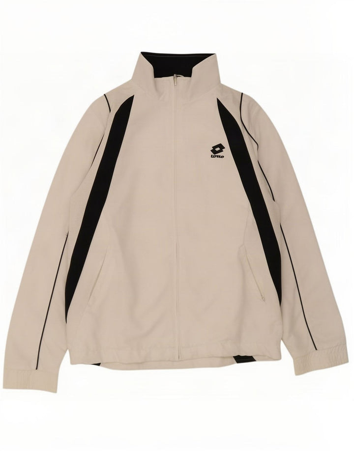 Lotto Hombre Chaqueta De Chándal Superior Poliéster Color Block Medio Blanco