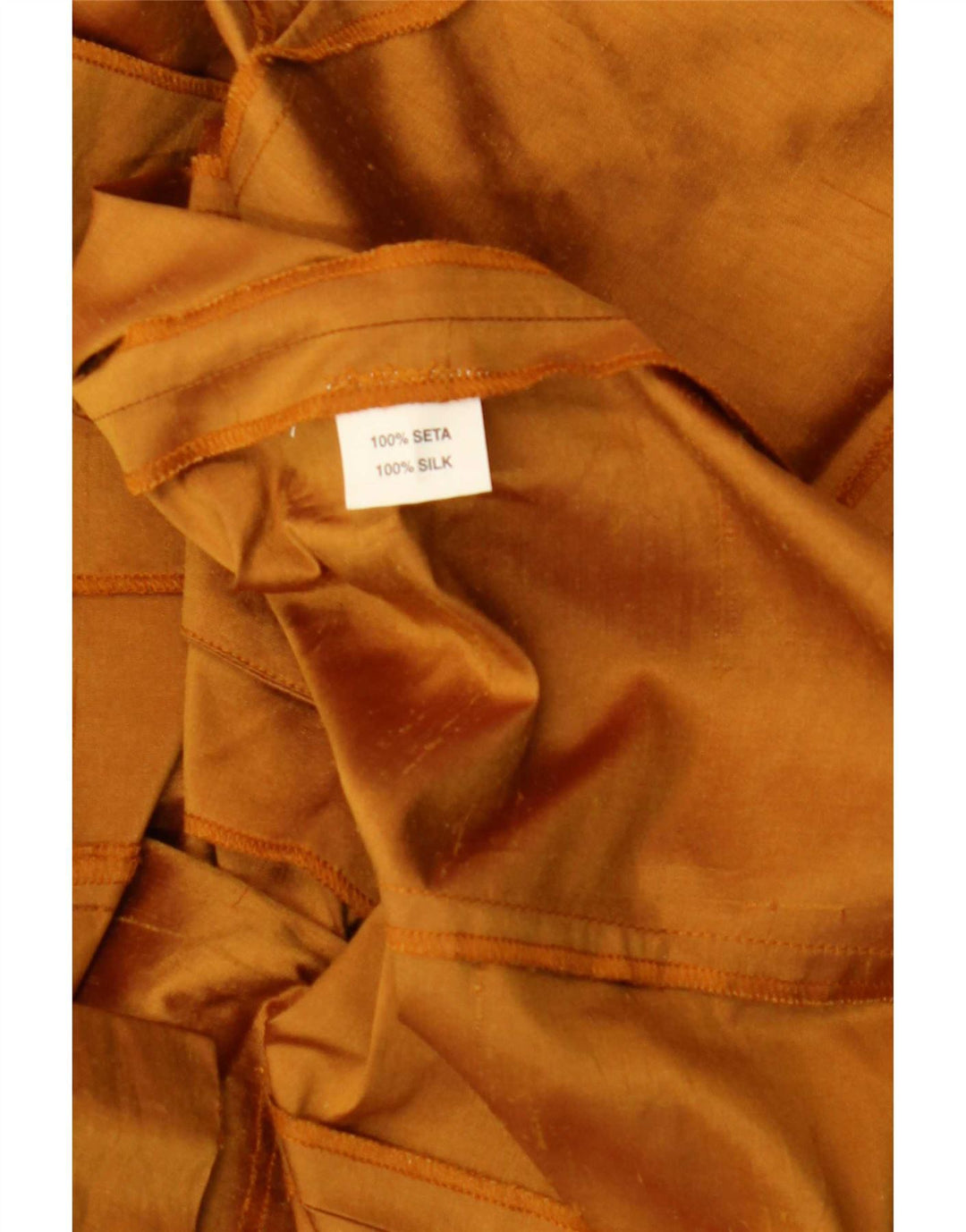 Luisa Spagnoli Blusa camisera de manga corta para mujer IT 44 Seda marrón medio