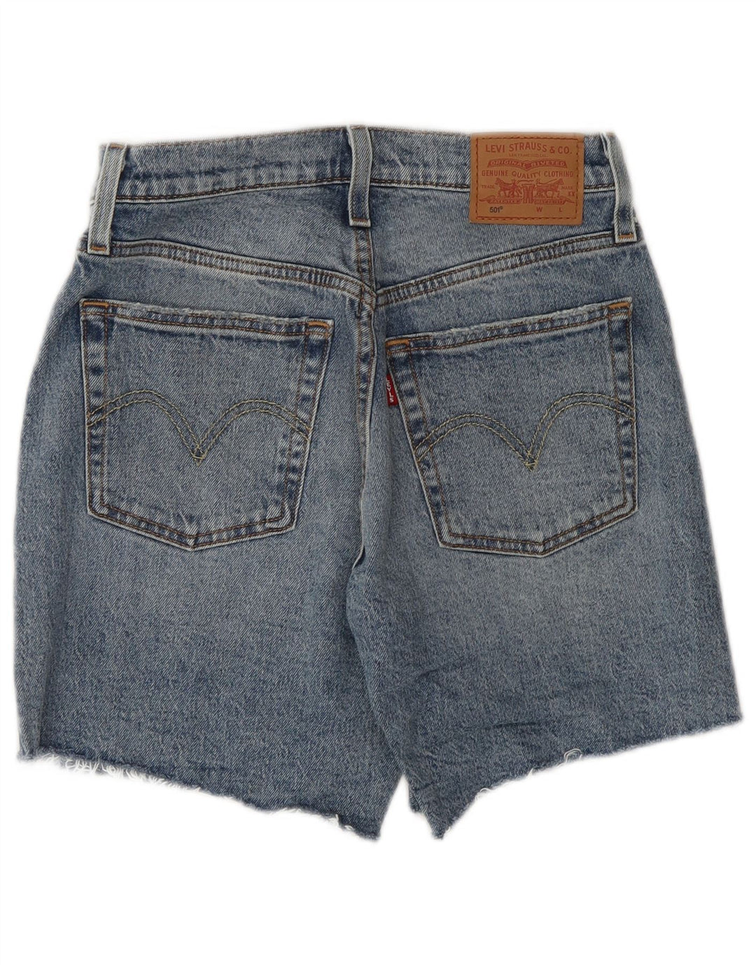 Levi's Mujer 501 Shorts De Mezclilla Desgastados W26 Azul Pequeño