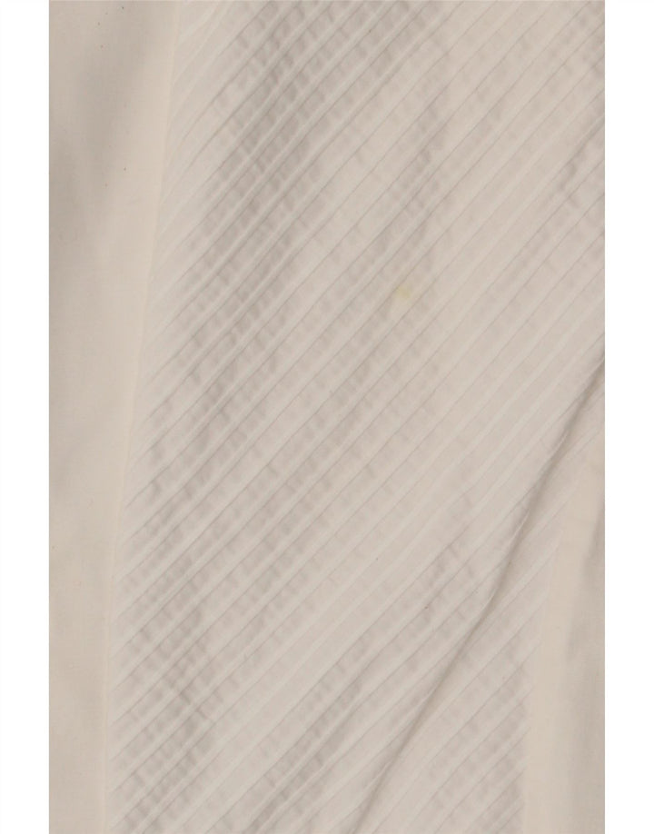Vintage camisa de mujer Reino Unido 14 algodón blanco medio