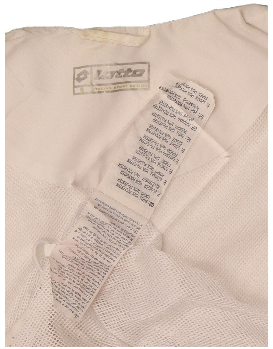 Lotto Chubasquero Hombre UK 36/38 Small Blanco Colorblock Poliéster