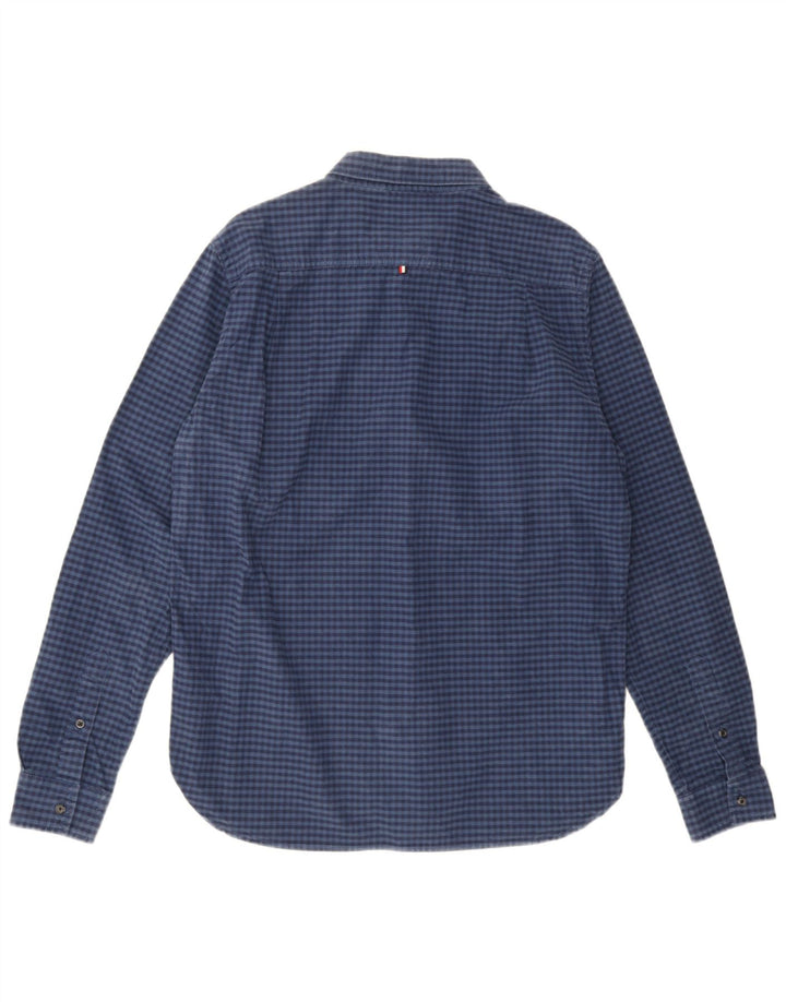 Camisa Superdry Hombre XL Algodón Vichy Azul Marino