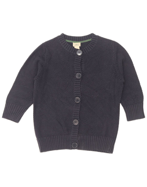 L.L.Bean Suéter tipo cárdigan de manga 3/4 para mujer UK 44 Algodón azul marino mediano