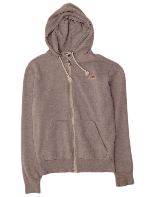 Ellesse Mens Zip Sudadera con capucha suéter pequeño gris