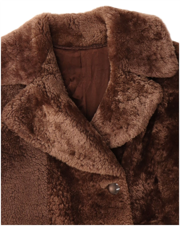 Anfor Chaqueta De Piel De Oveja De Doble Botonadura IT 44 Marrón Medio