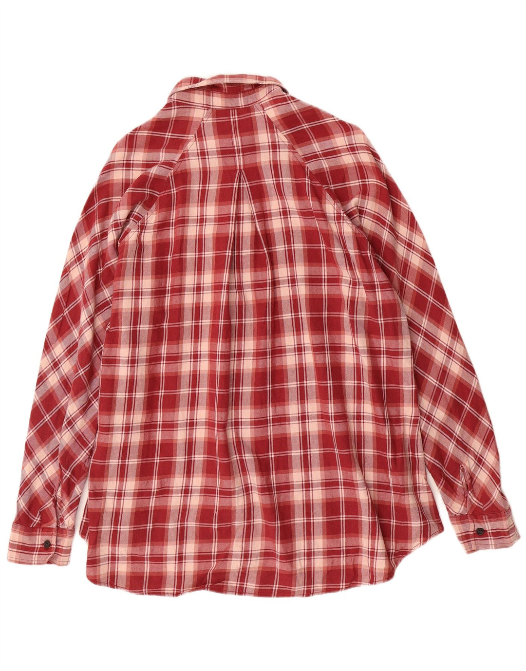 EDDIE BAUER Camisa de franela larga y holgada para mujer UK 44 Medium Red Check