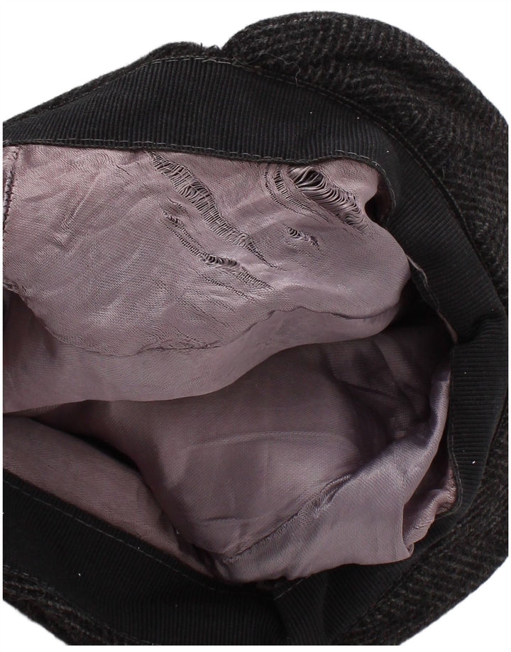 Gorra plana vintage para hombre gris medio Herringbone Classic