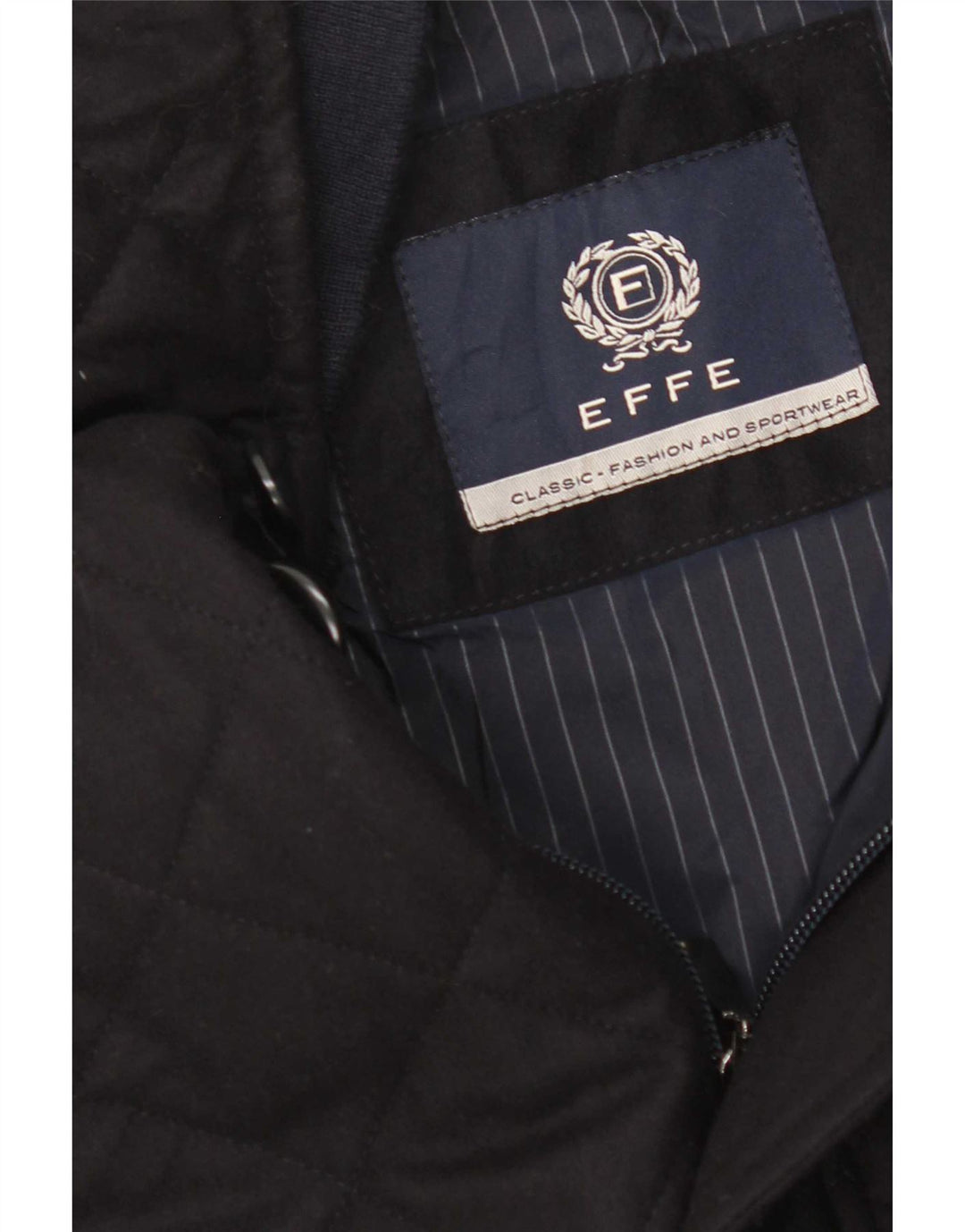 Chaqueta acolchada vintage para hombre IT 60 4XL Lana azul marino