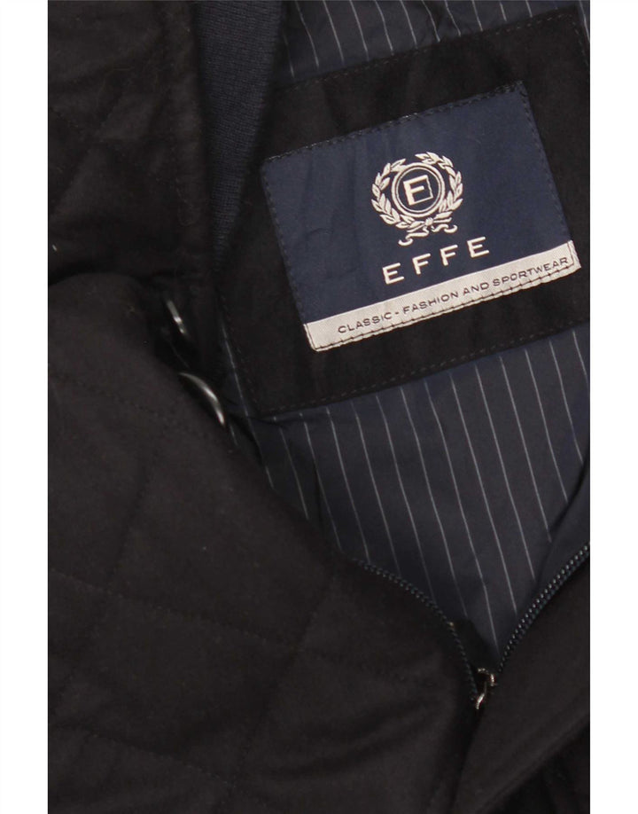 Chaqueta acolchada vintage para hombre IT 60 4XL Lana azul marino