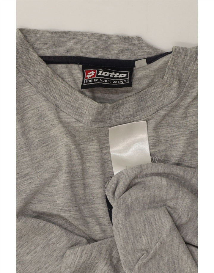 Lotto Hombre Camiseta Sin Mangas De Algodón Moteado Gris Medio