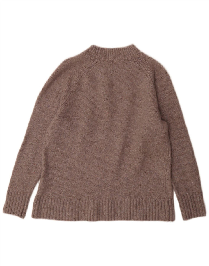 Suéter tipo jersey con cuello alto para mujer de White Stuff, talla grande, gris moteado