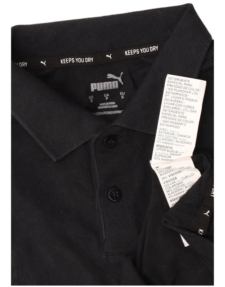 Polo Puma Hombre Pequeño Algodón Negro