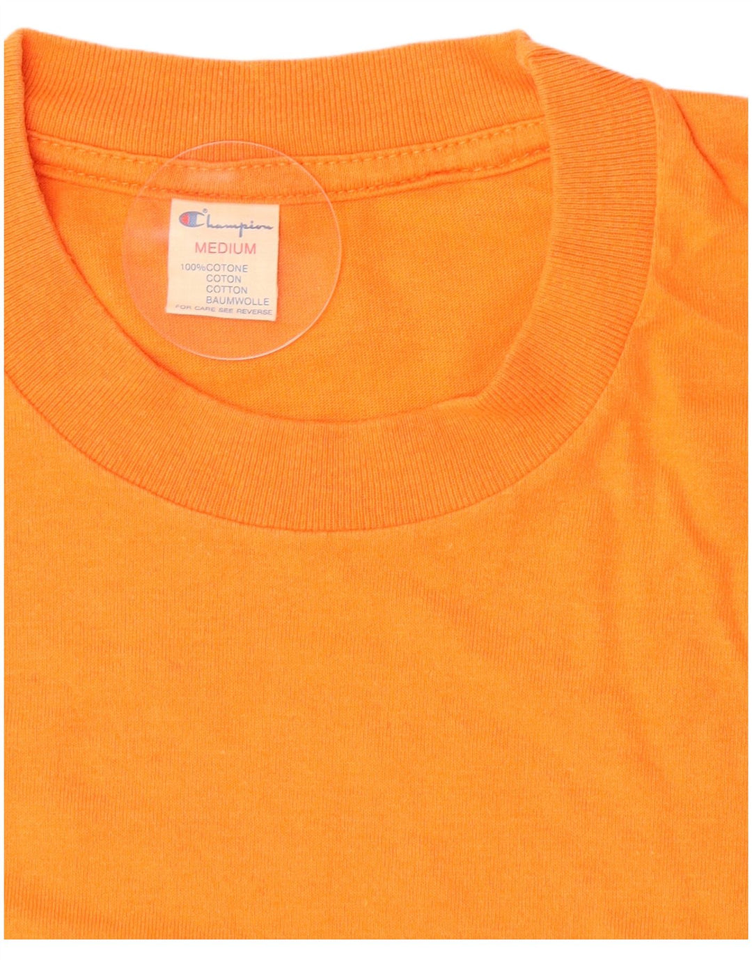 Champion Camiseta Gráfica Para Hombre Top Algodón Naranja Mediano