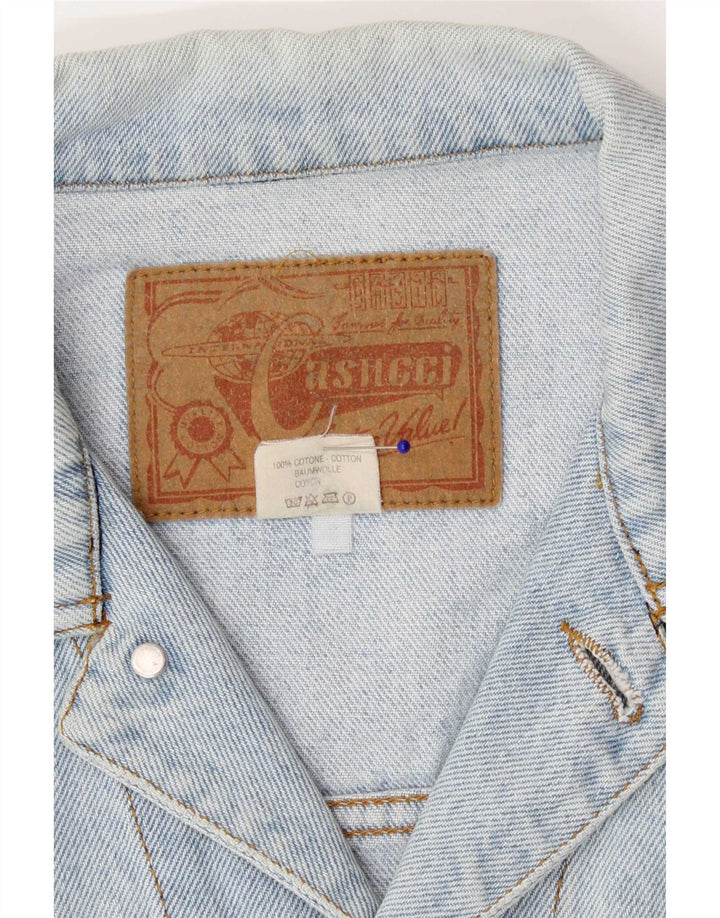 Casucci Chaqueta vaquera para hombre UK 40 Grande Algodón azul