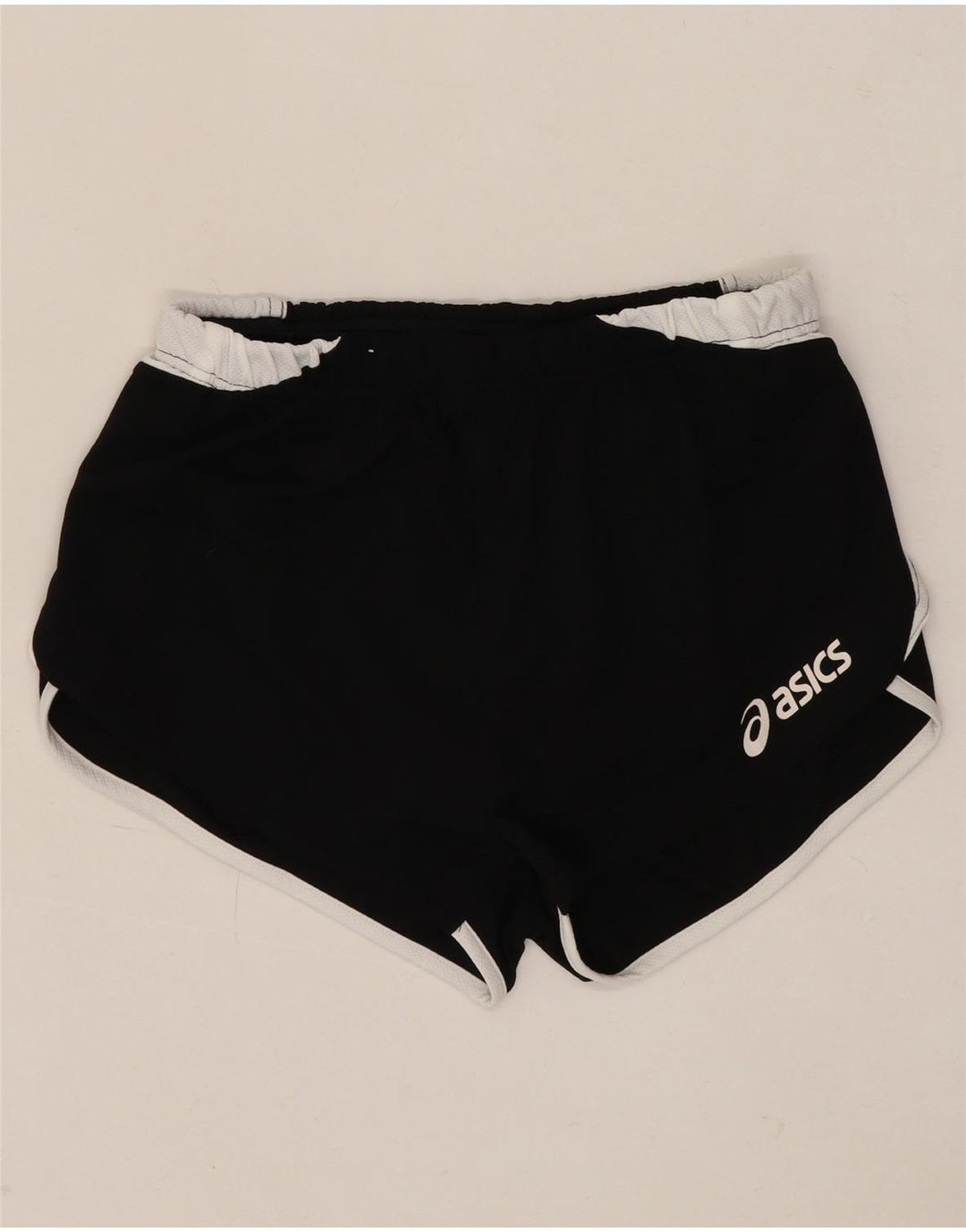 ASICS Pantalones cortos deportivos para mujer UK 44 Mediano Negro Colorblock Poliéster