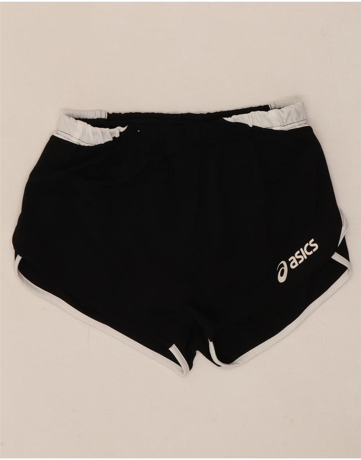 ASICS Pantalones cortos deportivos para mujer UK 44 Mediano Negro Colorblock Poliéster