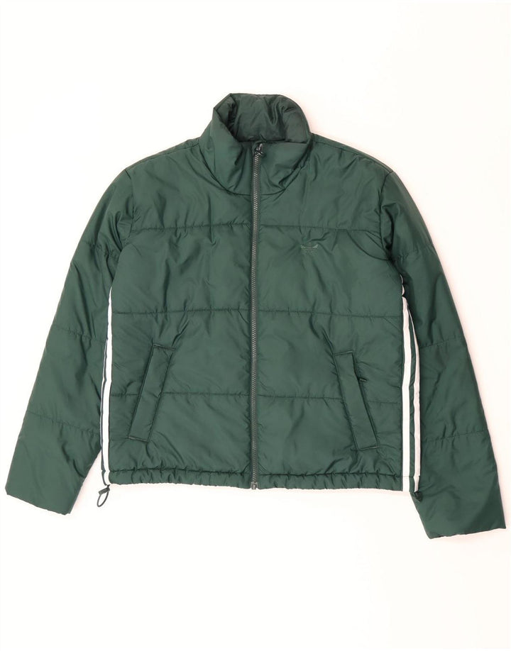 Adidas Chaqueta acolchada extragrande para mujer UK 10 Small Green Poliéster