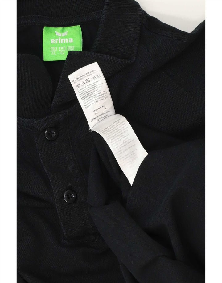 Polo Erima Hombre XL Algodón Negro