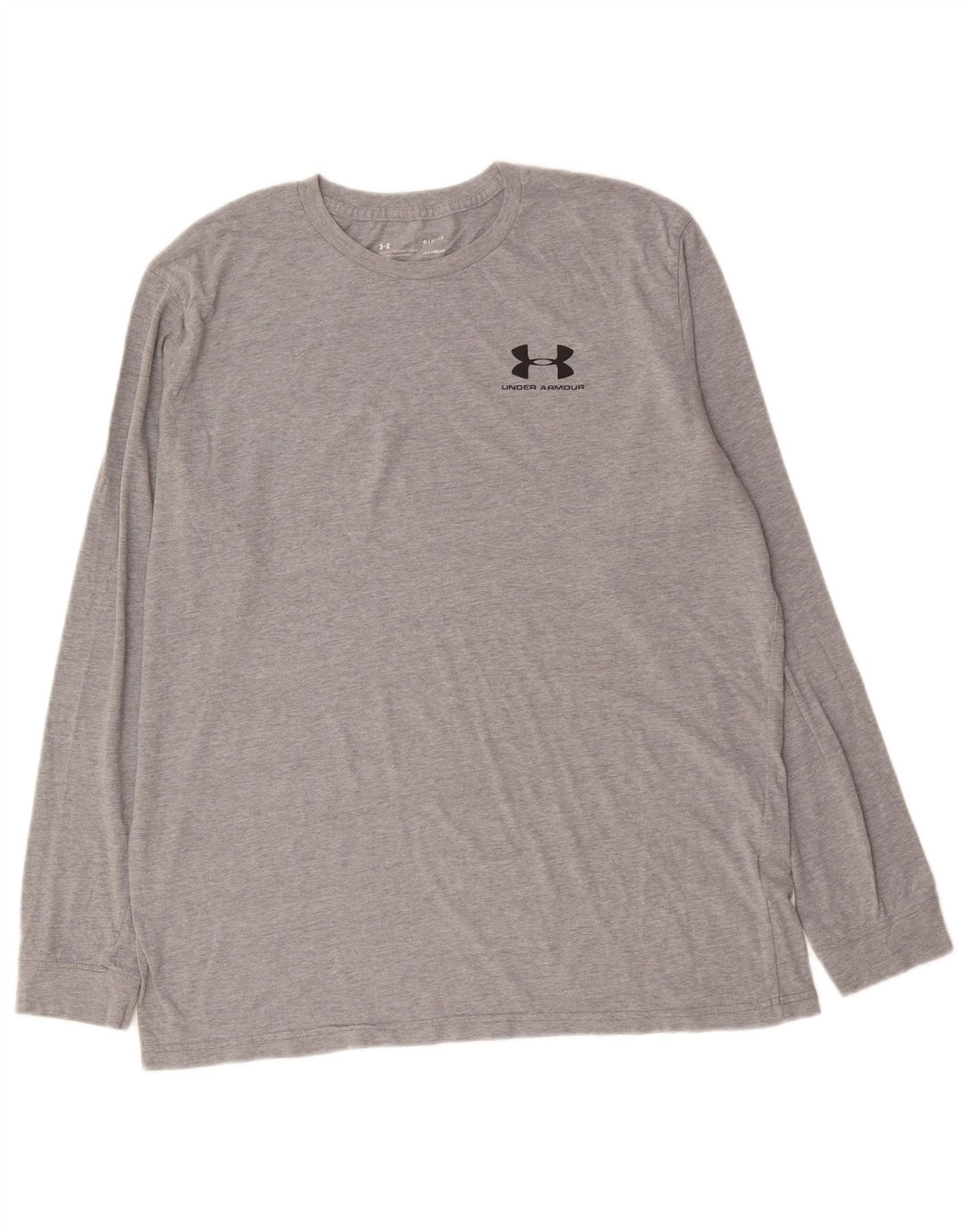 UNDER ARMOUR Camiseta Heat Gear para hombre de manga larga de algodón gris grande