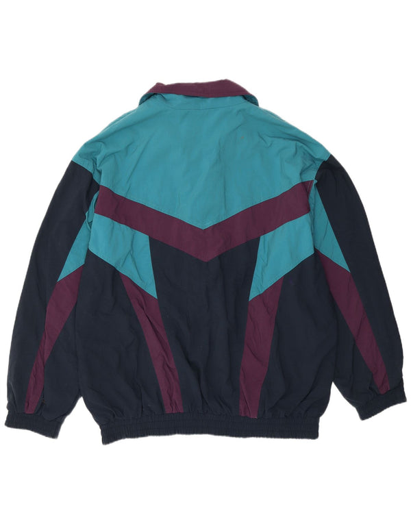 ETIREL Chaqueta superior de chándal holgada para hombre IT 50 Medium Blue Colourblock