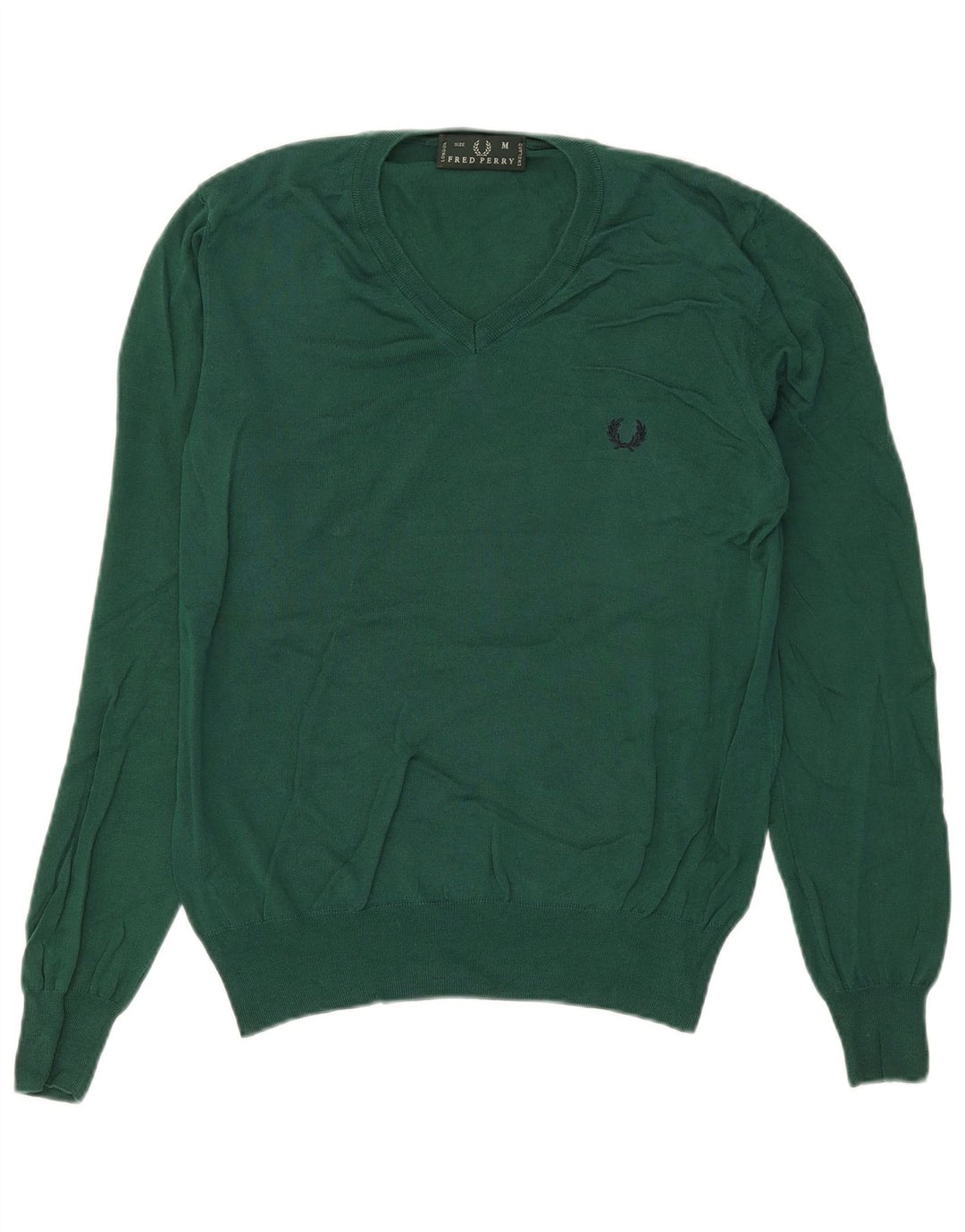 Fred Perry Jersey Con Cuello En V Para Hombre Algodón Verde Medio