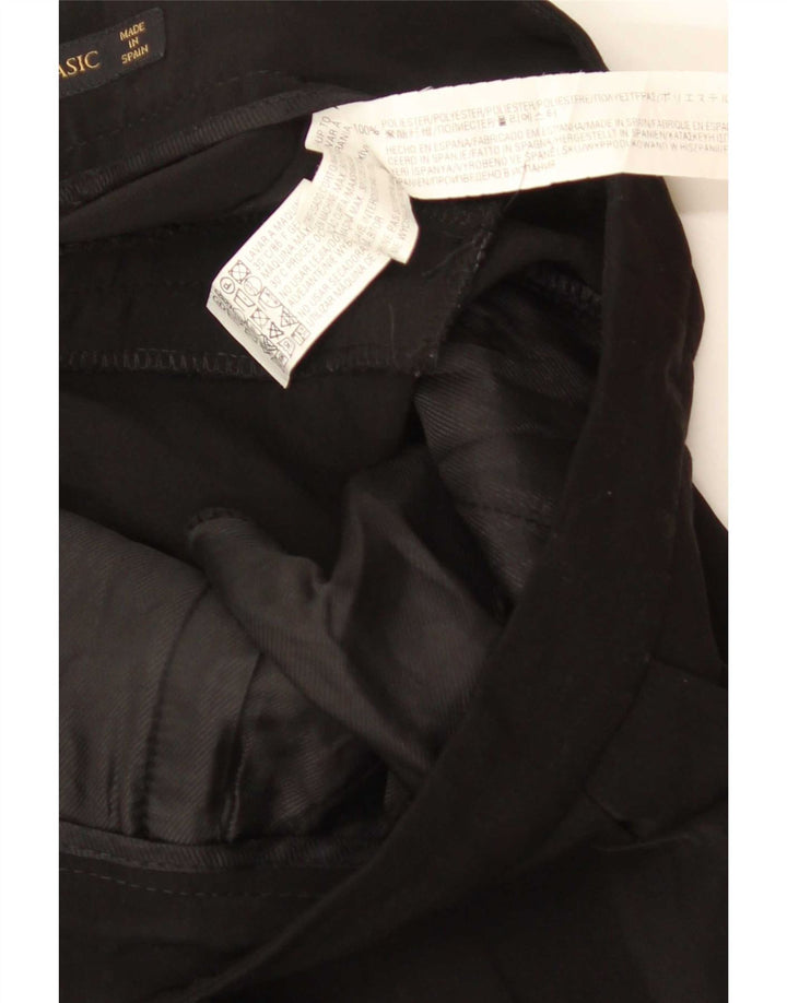 Zara Mujer Pantalones Casuales Pegged Medianos W28 L32 Poliéster Negro
