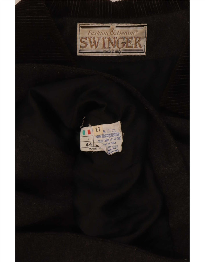 Chaqueta Bolero De Doble Botonadura Para Mujer Swinger IT 44 Lana Gris Medio