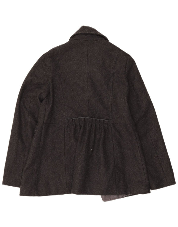 Benetton Abrigo Militar Niña 10-11 Años XL Lana Gris