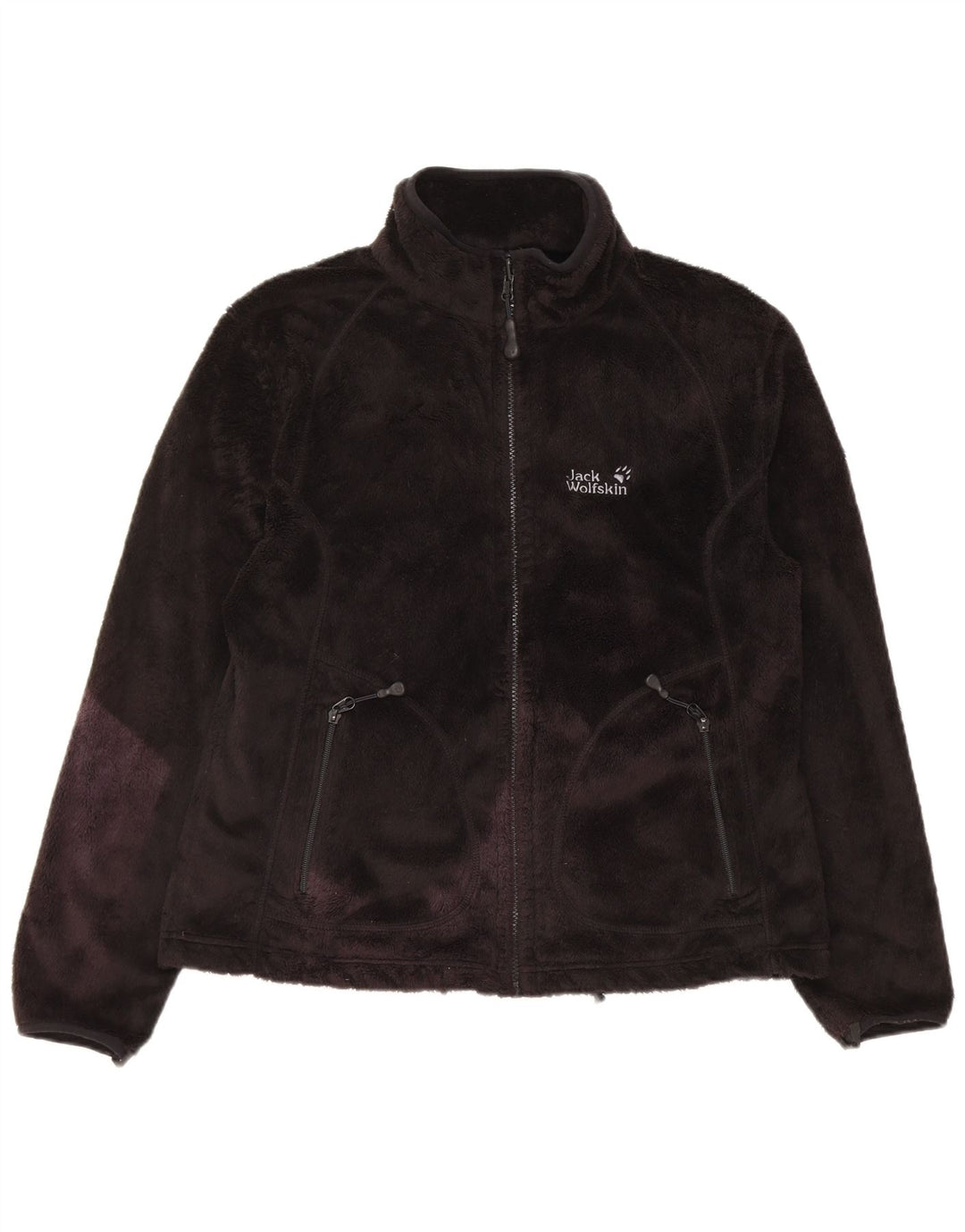 Jack Wolfskin Chaqueta polar con forro para mujer UK 46 Grande Poliéster negro
