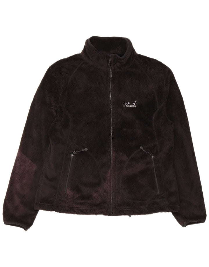 Jack Wolfskin Chaqueta polar con forro para mujer UK 46 Grande Poliéster negro