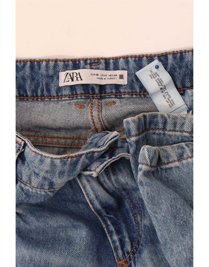 Zara Jeans Acampanados Para Mujer EU 38 Small W28 L32 Algodón Azul