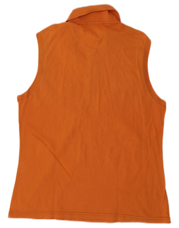 Sergio Tacchini Polo Milano sin Mangas para Mujer UK 40 Grande Naranja